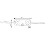 Cadena de 20 Módulos de 2 LED SMD Samsung 12V DC 1W - Imagen 2