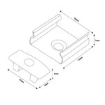 Pack 2 Tapones y 2 grapas para Perfil LM3707 - Imagen 2