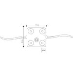 Cadena de 20 Módulos de 4 LED SMD Samsung 12V DC 2W - Imagen 2