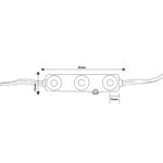 Cadena de 20 Módulos de 3 LED SMD Samsung 12V DC 1.2W - Imagen 2