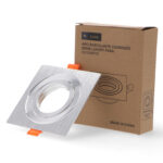 Aro basculante cuadrado níquel Serie Luxury  para GU10/MR16 - Imagen 3