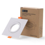 Aro basculante cuadrado blanco Serie Luxury para GU10/MR16 - Imagen 3