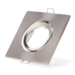 Aro basculante cuadrado níquel Serie Eco para GU10/MR16
