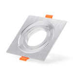 Aro basculante cuadrado níquel Serie Luxury  para GU10/MR16