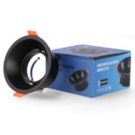 Aro Basculante Redondo Negro Serie Evo Para Gu10/mr16 - Imagen 3