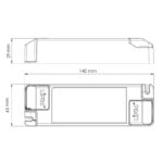 Driver Lifud Salida 220-240V Dc 48W No flicker LF-GIF050YS1200H - Imagen 2