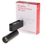 Foco LED Mildean Serie 5mm 7W para carril magnético Negro 42V - Imagen 3