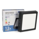 Panel de Superficie Negro Cuadrado 12W CCT - Imagen 3
