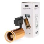 Foco portalámparas GU10 para carril Gold Circle Monofásico - Imagen 3