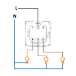 Interruptor Simple Triple - PJ - Imagen 2