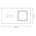 Interruptor Táctil Doble con Marco Individual - DSC - Imagen 3