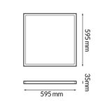 Panel LED de Marco Luminoso 60X60 cm 42W No Flicker CCT - Imagen 2