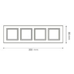 Marco de Cristal para 4 Módulo - FB - Imagen 2