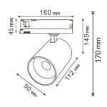 Foco LED para carril White Air 30W Trifásico No Flicker - Imagen 2