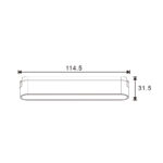 Foco LED Afar Serie 5mm 6W para carril magnético Negro 42V - Imagen 2