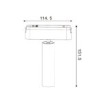 Foco LED Mildean Serie 5mm 7W para carril magnético Blanco 42V - Imagen 2