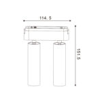 Foco LED Mildean Serie 5mm 14W para carril magnético Blanco 42V - Imagen 2
