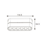 Foco LED Care Serie 5mm 6W para carril magnético Negro 42V - Imagen 2