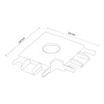 Unión en L Horizontal para Carril Magnético Serie 5mm - Imagen 2