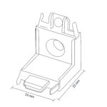 Unión en L Vertical para Carril Magnético Serie 5mm - Imagen 2