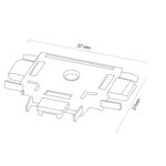 Unión en T Horizontal para Carril Magnético Serie 5mm - Imagen 2