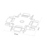 Unión en X Horizontal para Carril Magnético Serie 5mm - Imagen 2