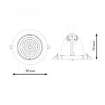 Foco Downlight LED orientable White Track 10W - Imagen 2