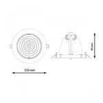 Foco Downlight LED orientable White Track 15W - Imagen 2