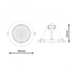 Foco Downlight LED orientable White Track 35W - Imagen 2