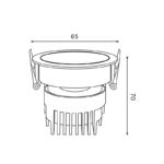 Foco Downlight LED orientable White Cobve 7W CCT - Imagen 2