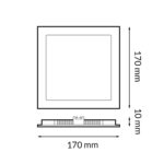 Panel LED Cuadrado Serie Pro 12W CCT - Imagen 2