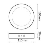 Panel de Superficie Serie Pro Circular 6W CCT - Imagen 2