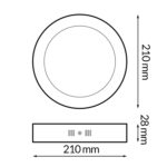 Panel de Superficie Serie Slim Circular 20W CCT - Imagen 2