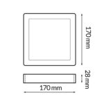 Panel de Superficie Serie Pro Cuadrado 12W CCT - Imagen 2