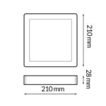 Panel de Superficie Serie Pro Cuadrado 20W CCT - Imagen 2