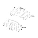 Pack 2 Tapones y 2 grapas para Perfil LM3737 - Imagen 2