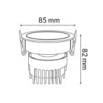 Foco Downlight LED orientable White Cobve 10W CCT - Imagen 2