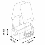 Grapas Para Carril Magnético Serie 16mm Empotrable - Imagen 2