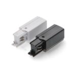 Conector y tapón para carril trifásico