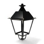 Farol Villa Acero Pintado Horno Negro