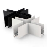 Unión en X Horizontal para Carril Magnético Serie 20mm - DSC