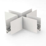 Unión en X Horizontal para Carril Magnético Serie 20mm - DSC - Imagen 3