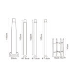 Columna para Farola 3,7M Desmontable Gris - Imagen 2