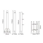 Columna para Guirnalda 3M Desmontable Gris - Imagen 2