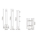 Columna para Guirnalda 3M Desmontable Negro - Imagen 2