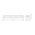 Pantalla Estanca para un tubo LED Lage 1200 mm - Imagen 2