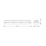 Pantalla Estanca para dos tubo LED Lage 1200 mm - Imagen 2