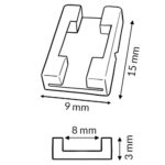 Conector para Tira LED 8mm 12V/24V 2 pin - Pack 20 - Imagen 2