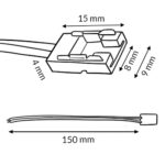 Conector con cable para Tira LED 8mm 12V/24V 2 pin - Pack 20 - Imagen 2