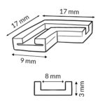Conector L para Tira LED 8mm 12V/24V 2 pin - Pack 20 - Imagen 2